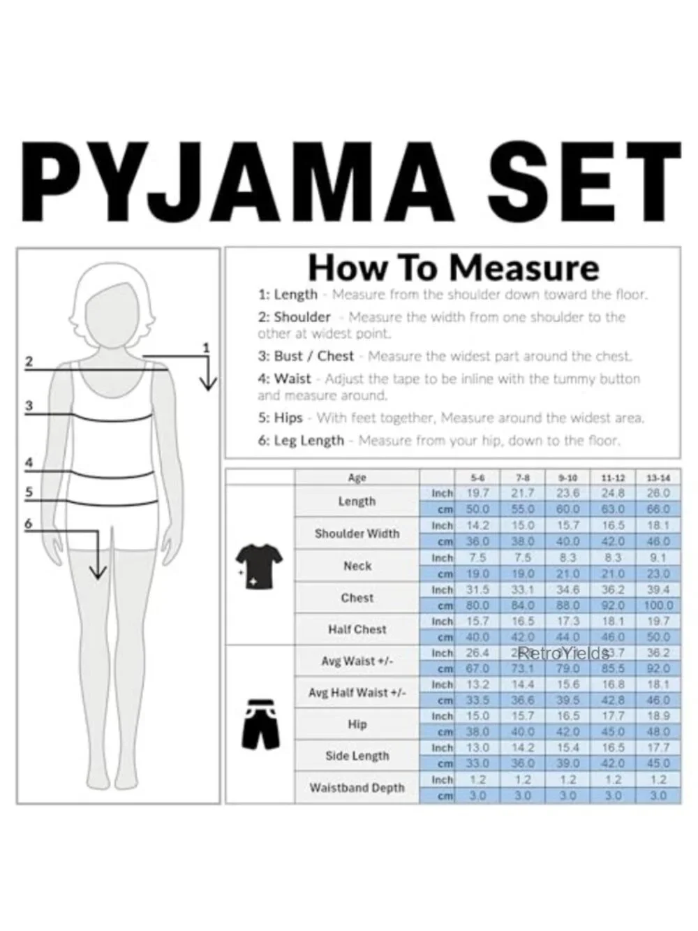 Girls 2-Pc Pajama Set Short Sleeve Cotton Blend Lounge Set